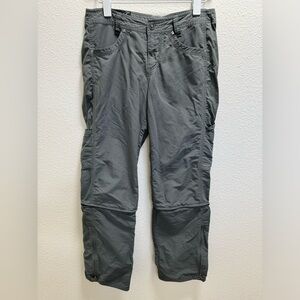 Kuhl Convertible Cargo Hiking Pants Zip Off Bottoms Pockets Gray Women's 4R